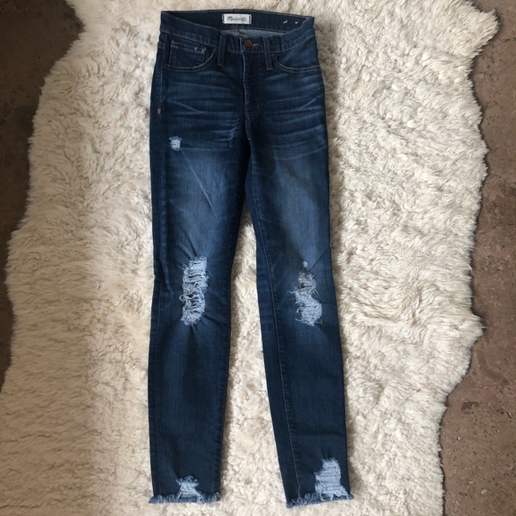 Madewell 9” High-Rise Skinny Jeans: Destructed - Picture 4 of 7